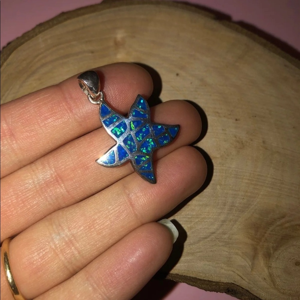 Opal pendant Sterling silver